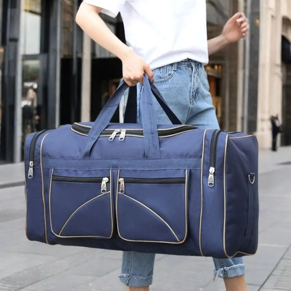 Large Capacity Travel Duffel Bag Waterproof Oxford Cloth Large Travel Bag Durable Multi-pocket Gym Bag Outdoor Activities