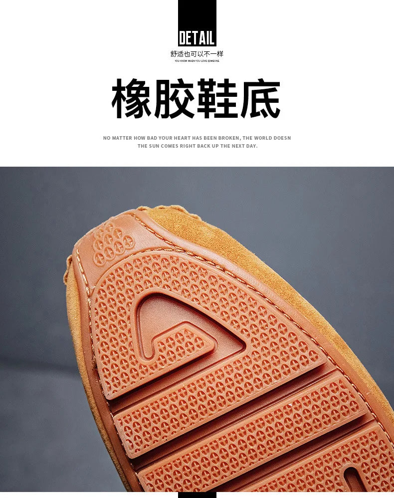 New Men's Casual Leather Matte Bean Shoes Fashionable Comfortable Breathable Men's Driving Shoes Loafers