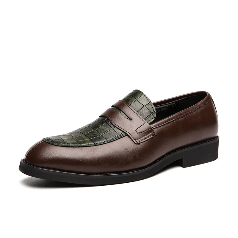 high quality leather boat shoes for men low cut point toe comfortable new 2025 autumn winter big size office shoe black brown