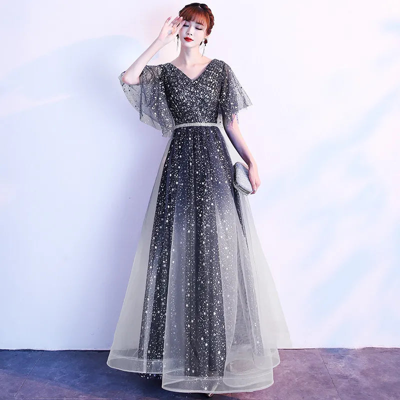 Starry  Evening Gown Women's Faionable Winter Performance Chorus Dr Fairy Aosphere Host Ele Sle New 2026