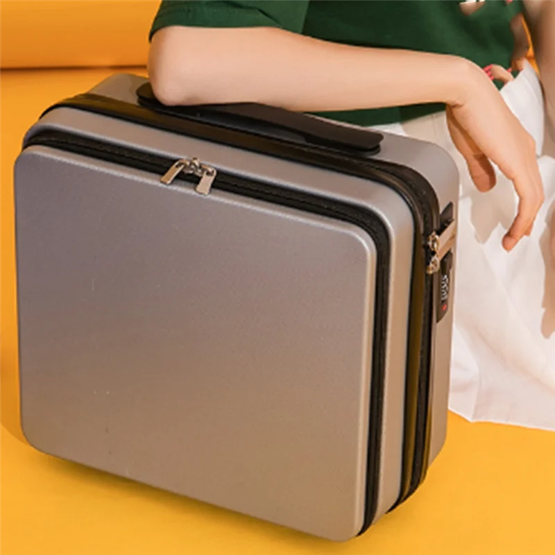 A98E-Travel Suitcase Cosmetic Box Hand Luggage Organizer Makeup Case Password Box Portable Boarding Case 16 Inch