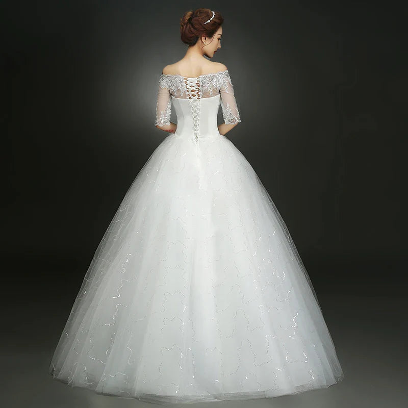 PRXD-625#Wedding Dress Wholesale Lace up Embroidery Bride Marriage Dresses White Ball Gown Factory Christmas Carnival Plus Size