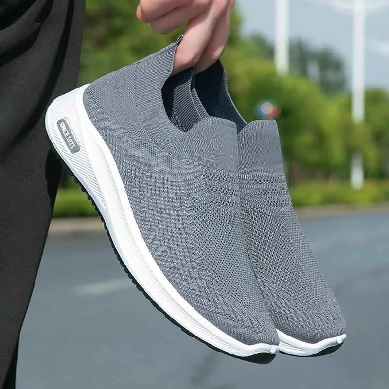 Men's Autumn New Knitted Sos oes Breathable Lazy oes Middle-Aged And ly Casual Single oes Park Walking oes