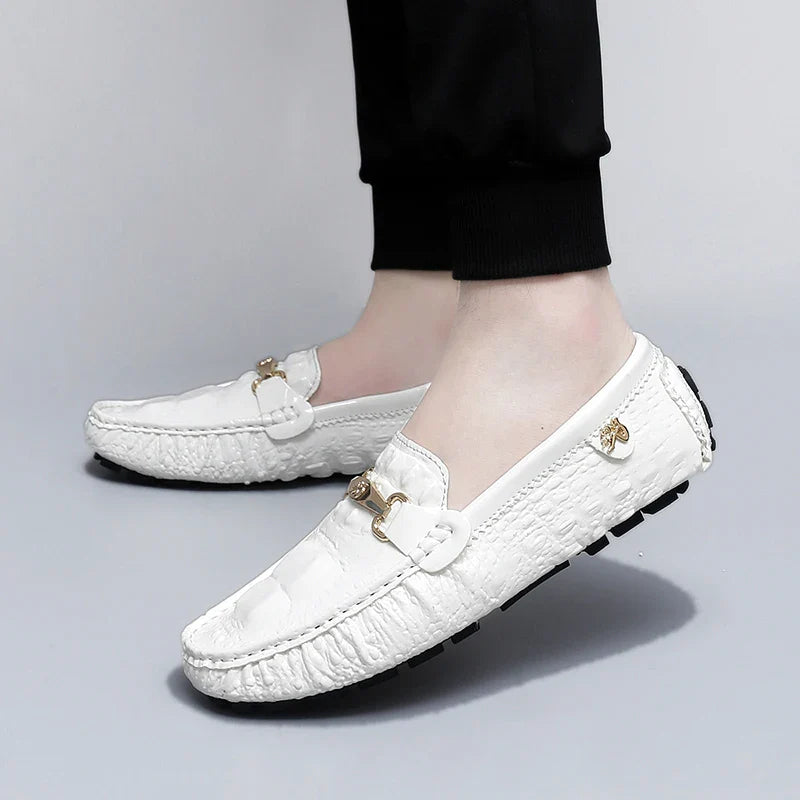 Men's Driving Shoes Bean Bean Slip-On Casual Shoes Couple Matching One-Touch Loafers Unisex Comfortable Footwear