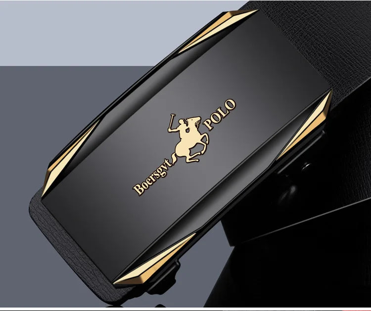 Paul Men's Leather Belt Fashionable Casual Automatic Buckle Waist Belt for Middle-aged And Young Men Business Style Belt