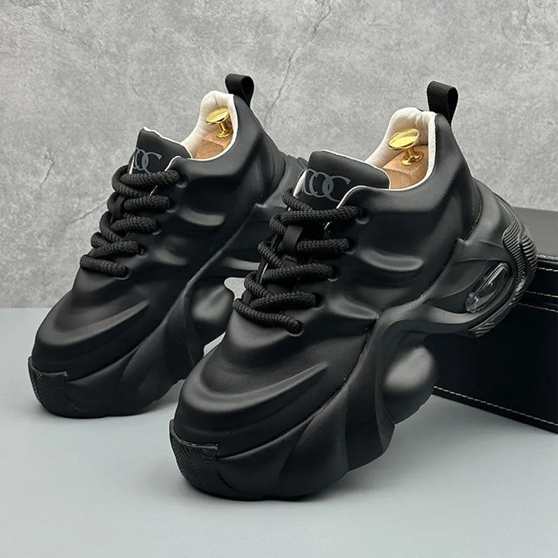 Men Shoes Designer Luxury Platform Casual Sneakers 2025 Fashion Breathable Shoes Men Fashion Height Increasing Comfortable Shoes