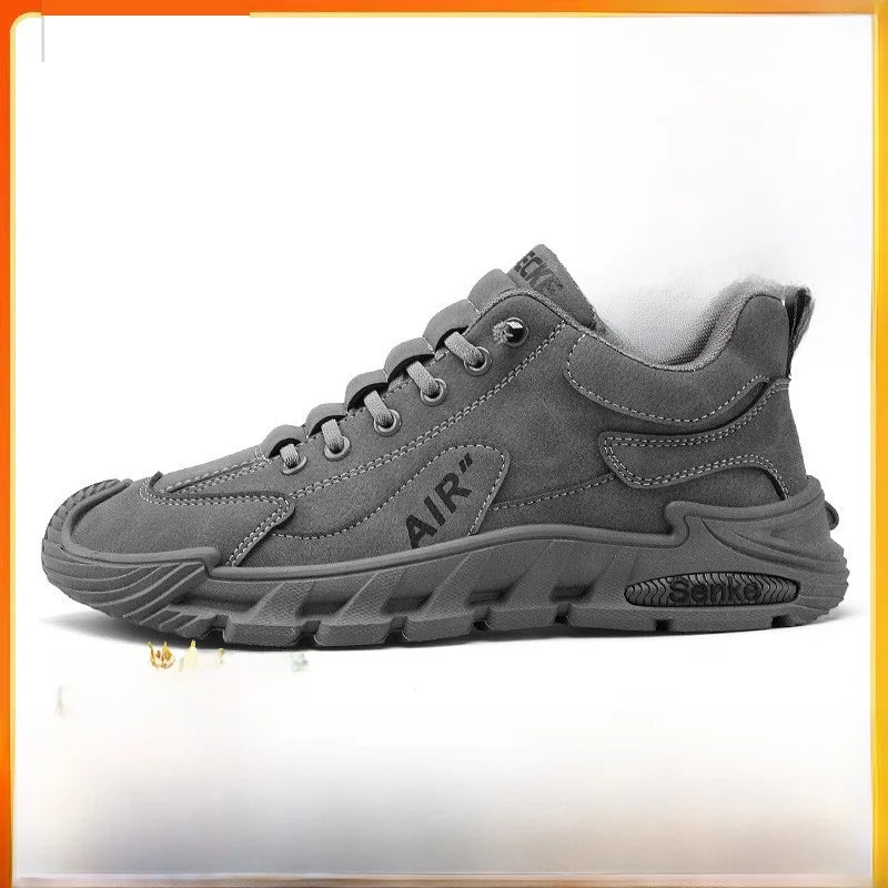 Men's Casual Sport oes Waterproof Non-Slip Wear-Resistant Construction Site Work oes Easy-To- Wear Slip-On Heightening