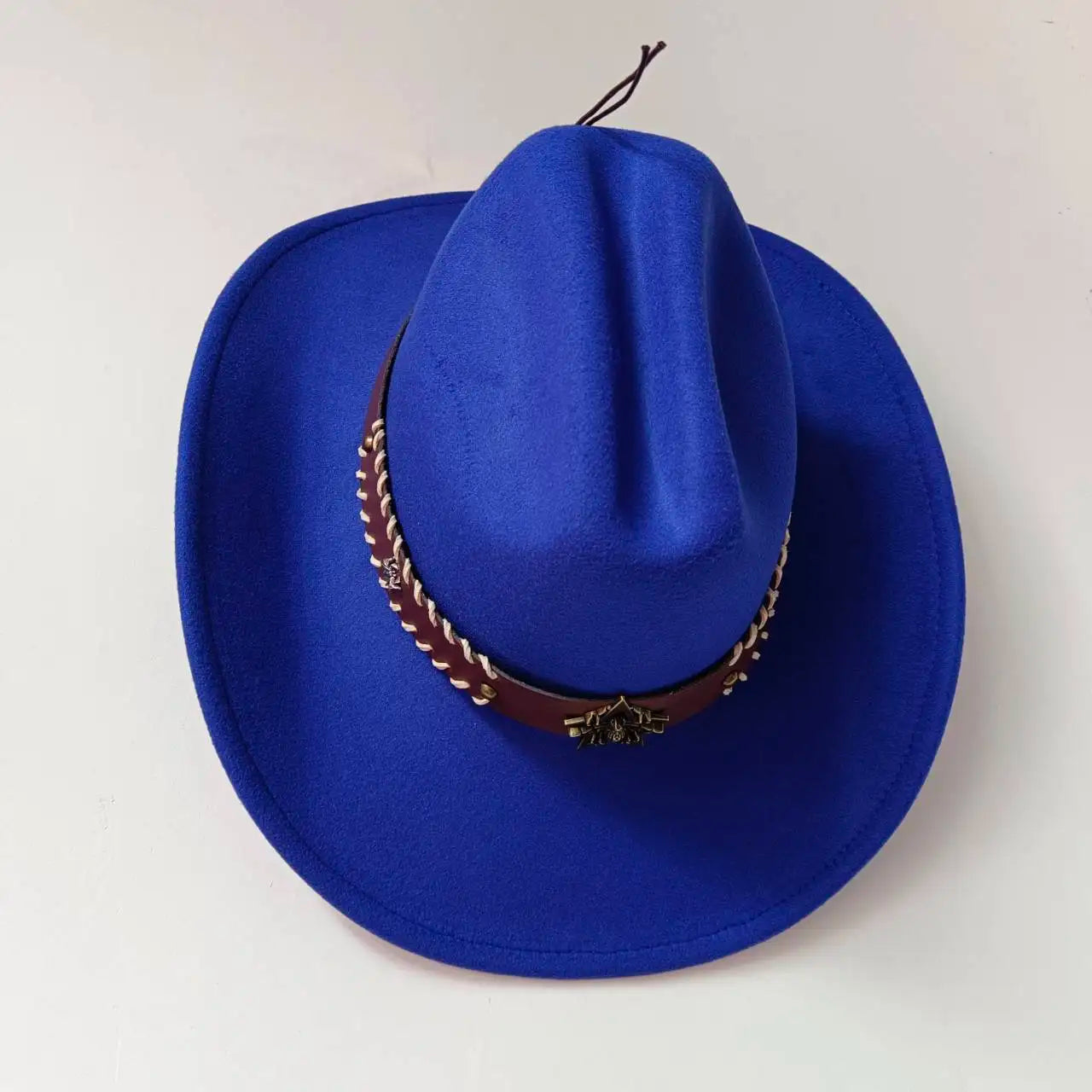 Cowboy hat cow head accessories cowboy hat monochrome felt hat men and women big brim outdoor hat knight hat