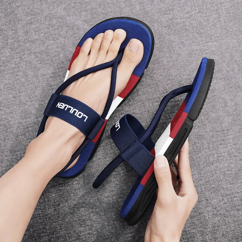 Summer Men Slippers ankle wrap shoes slip-resistant slide sandals male slippers beach Water Shoes Zapatos Hombre
