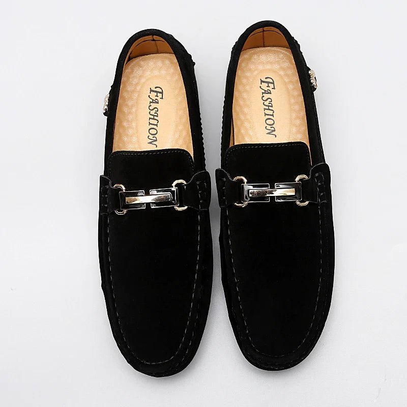Elegantes Men Loafers Soft Moccasins Spring Autumn Male Leather Shoes Men Slip on Flats Lightweight Driving Shoes New Lazy Shoes