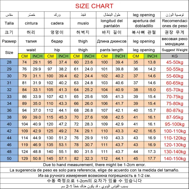Blue Jeans Men Big Size 48 50 Denim Pants Large Size Pants for 45-150kg Jeans Hombre Wide Leg Jeans Pantalon Homme