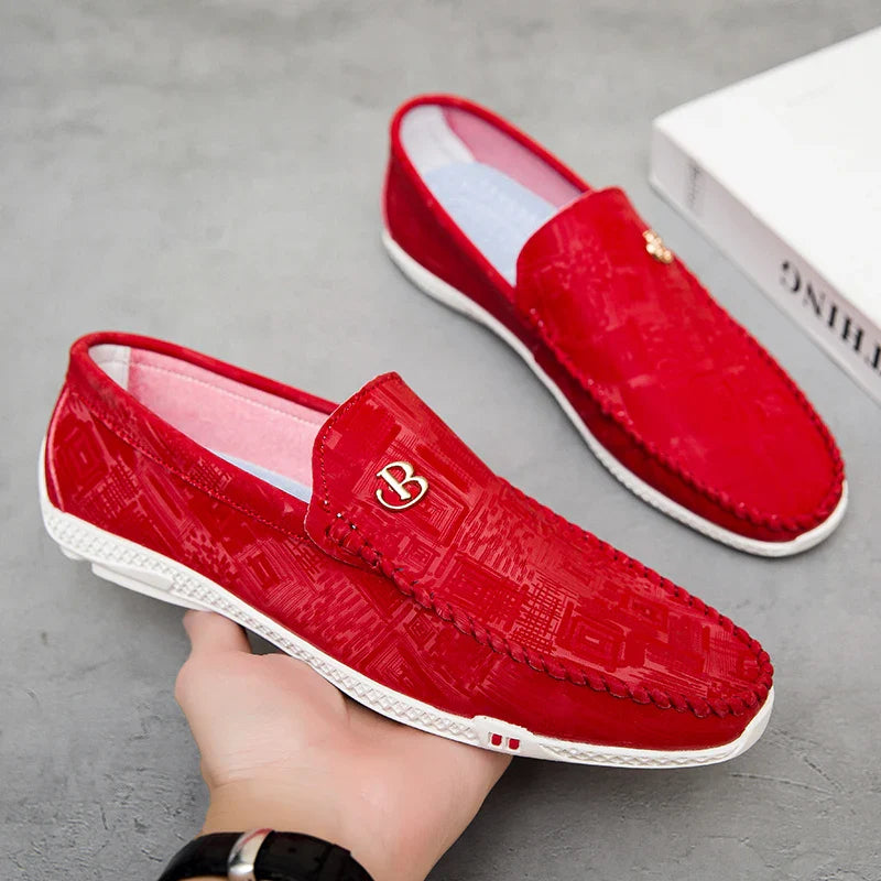 2025 Lightweight White Penny Loafers Men Boat Shoes Man Moccasins Leather Slip On Flats Classic Mens Casual Driving Shoes