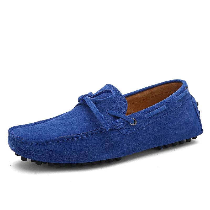 Ultra-light  Suede Leather Men's Loafers Solid Color Walking Shoes Soft-Soled Comfy Man Drive Flats Men Casual Shoes Moccasins