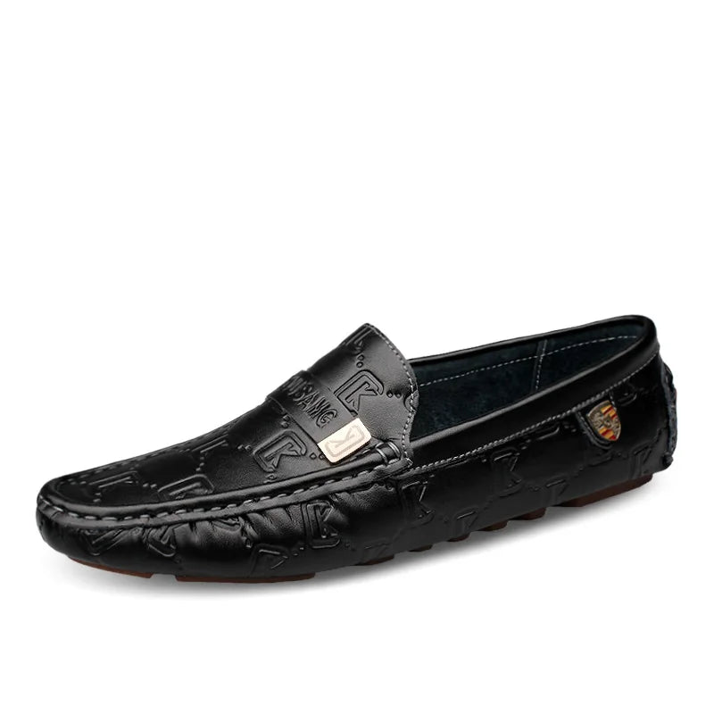 Men High Quality Leather Loafers Men Casual Outdoor Shoes Moccasins Slip on Men Business Shoes Male Driving Shoes Bean Shoes