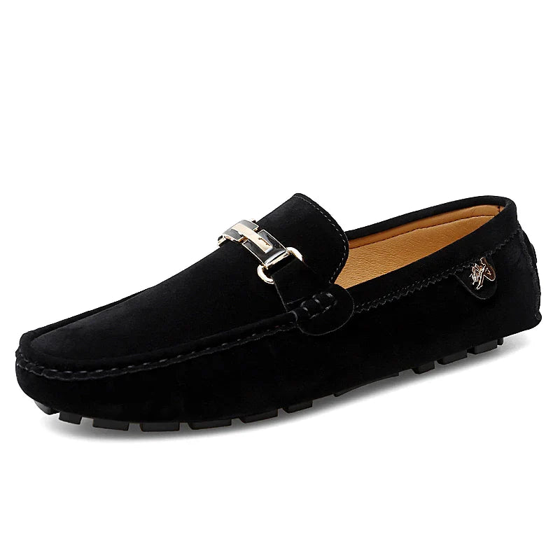 Elegantes Men Loafers Soft Moccasins Spring Autumn Male Leather Shoes Men Slip on Flats Lightweight Driving Shoes New Lazy Shoes