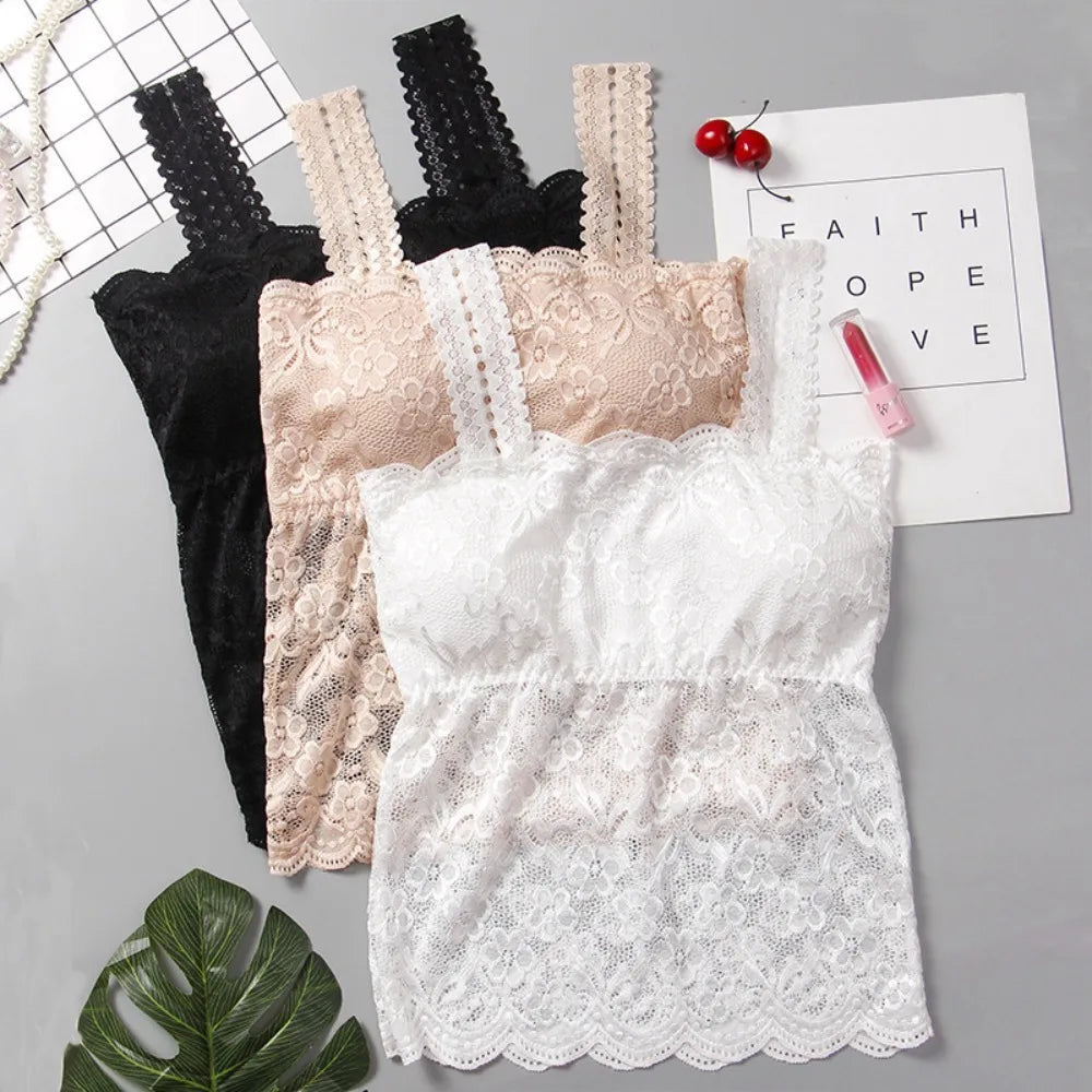 Non-slip Woman Sexy Off Shoulder Bustier Tops Anti Glare Protecting Breasts Tube Top Breathable Off Shoulder Chest Pad Girl