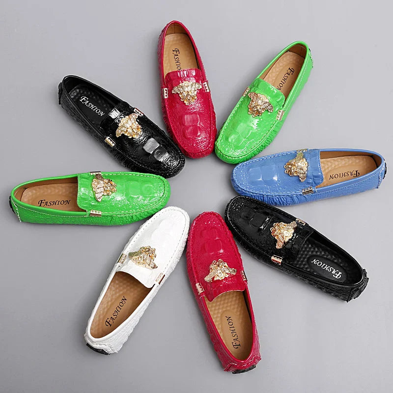 Summer Accessible Luxury Casual Handmade Men's Beanie Shoes Trendyy K-Style 2025 New Versatile British Personalized Lazy Shoes Loafers