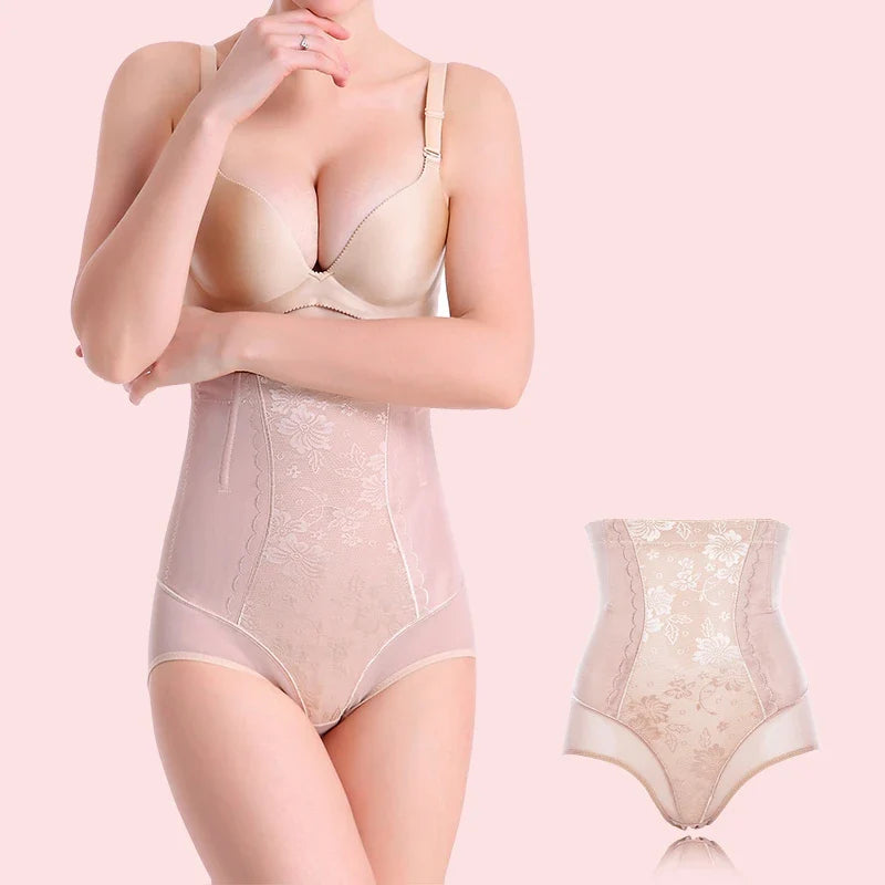 High Waist Flat Belly Panties Women Tummy Control Underpants Postpartum Shapewear Waist Trainer Slimming Briefs Shaper Bodysuit