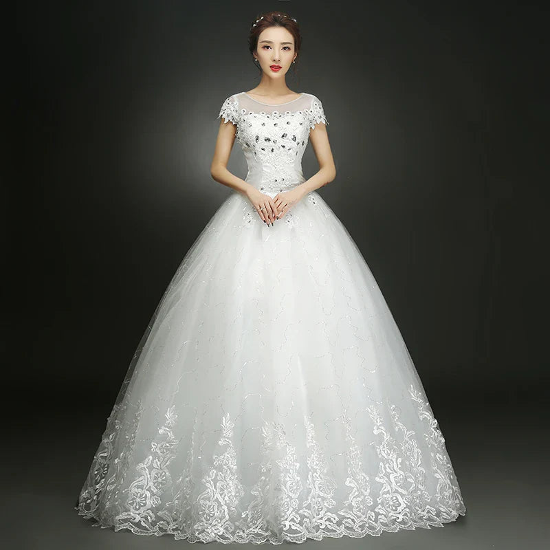 PRXD-625#Wedding Dress Wholesale Lace up Embroidery Bride Marriage Dresses White Ball Gown Factory Christmas Carnival Plus Size
