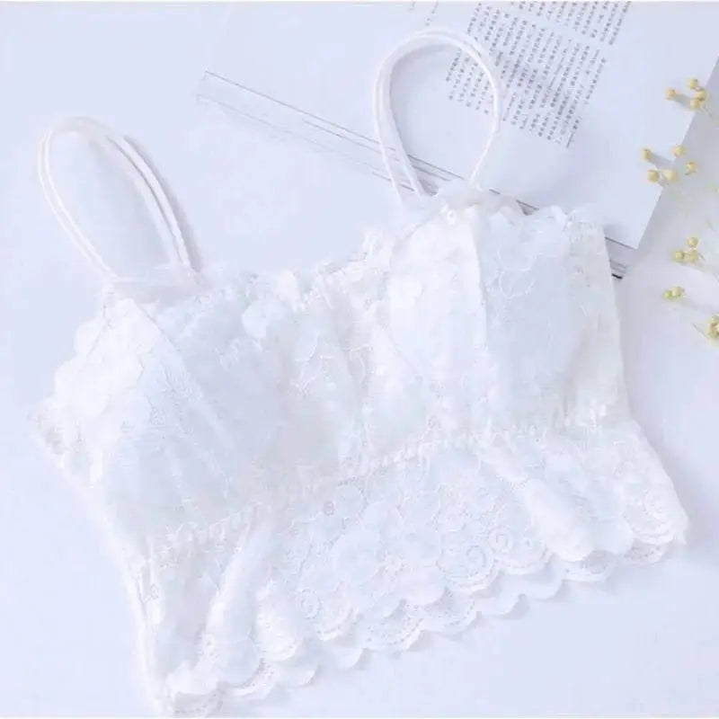 1 Pcs New Women Lace Seamless Bras Top Sexy Wrapped Chest Strap Chest Pad Camisole Bottoming Underwear Beauty Vest Bralette