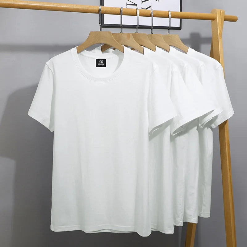 T-shirts for Men streetwear Casual Gym Tops 2025 Summer Cotton O-Neck Short sleeve Tee Oversized Anime basketball Sports t-shirt