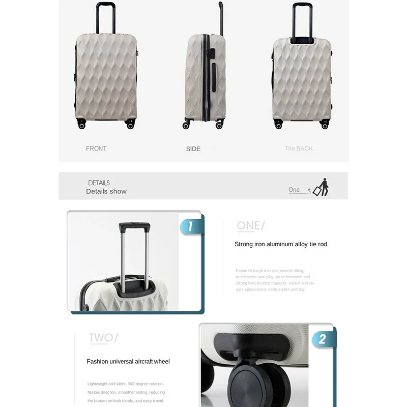 20inch Carrier, 24inch Trolley Suitcase, Large Capacity Zipper Trolley Case, Boarding Case, Suitcase, Universal Wheel Suitcase