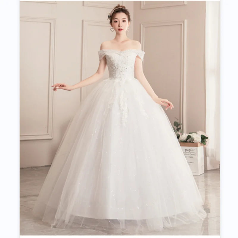 PRXD-625#Wedding Dress Wholesale Lace up Embroidery Bride Marriage Dresses White Ball Gown Factory Christmas Carnival Plus Size