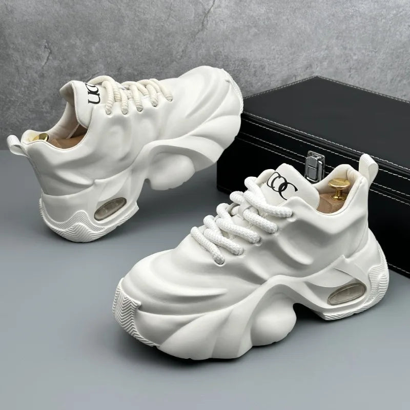 Men Shoes Designer Luxury Platform Casual Sneakers 2025 Fashion Breathable Shoes Men Fashion Height Increasing Comfortable Shoes