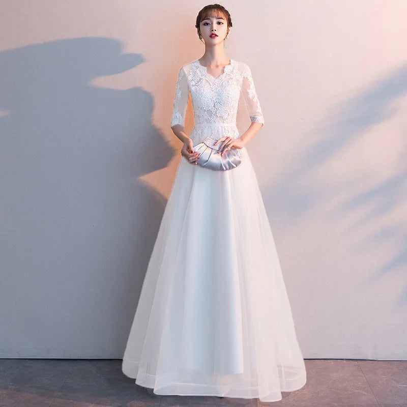 Evening dress dress women's 2026 autumn new banquet temperament long black socialite dress choir performance uniform