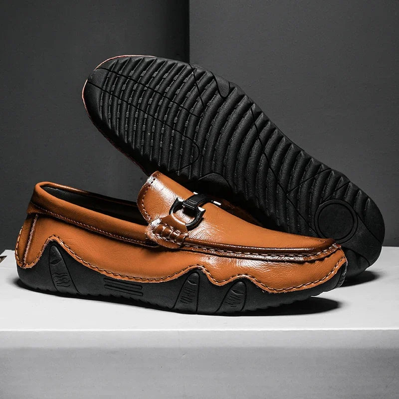 Casual Handmade Leather Shoes Summer Man Sneakers Fashion Loafers Men's Shoes Business Casual Shoes Size 38-46 Zapatos Hombre