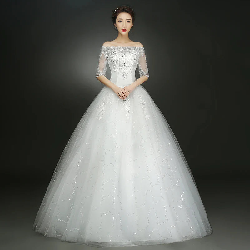 PRXD-625#Wedding Dress Wholesale Lace up Embroidery Bride Marriage Dresses White Ball Gown Factory Christmas Carnival Plus Size