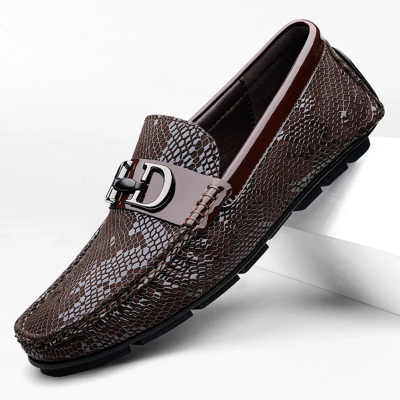 2025 Luxury Brand Men's Spring Breathable Two-layer Cowhide Driving Shoes Fashion New Men's Comfortable Fit Business Loafers