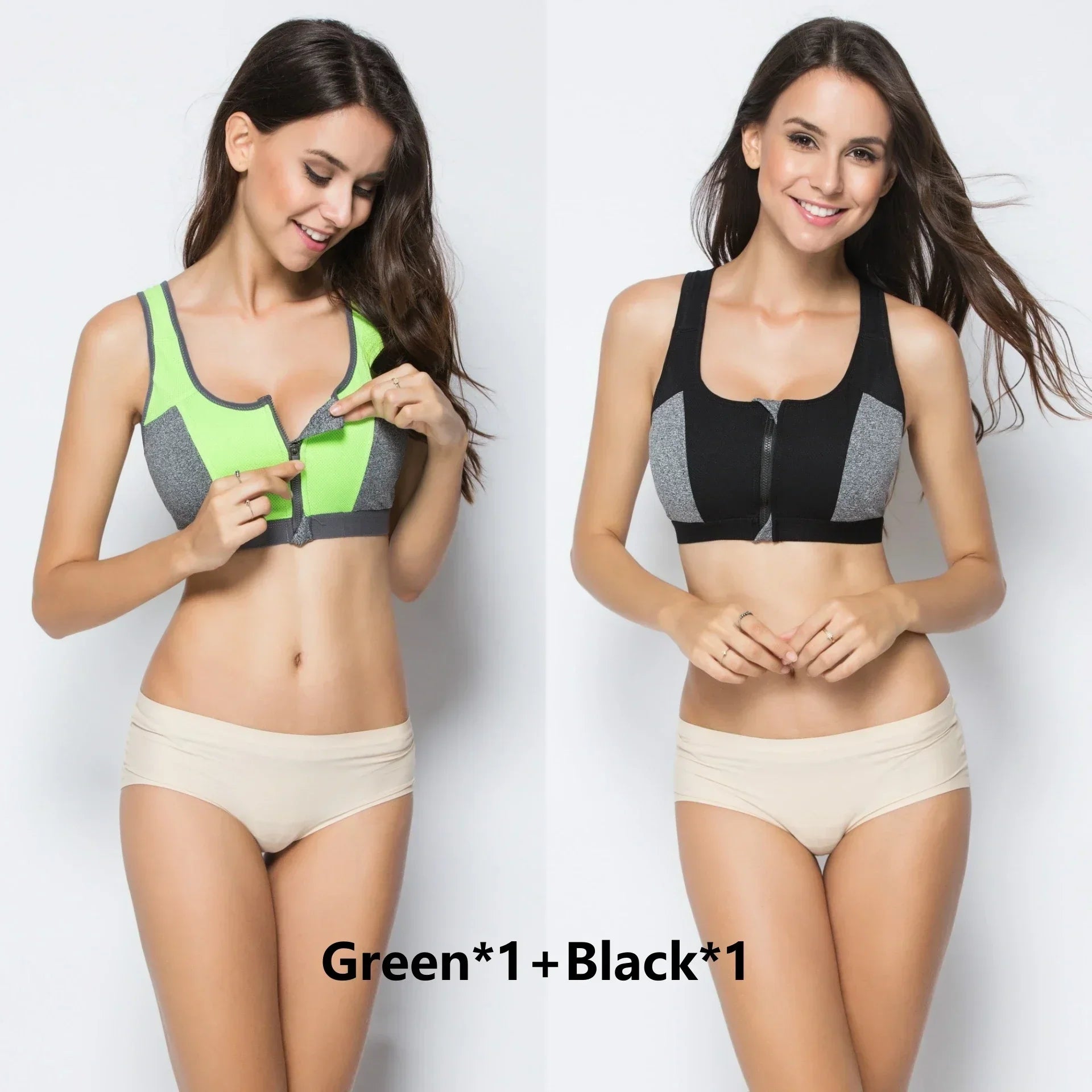 High Impact Sports Bras For Women Zipper Yoga Bras Shockproof Push Up Bra Sports Crop Top Underwear Fitness Gym Shirt Sportswear