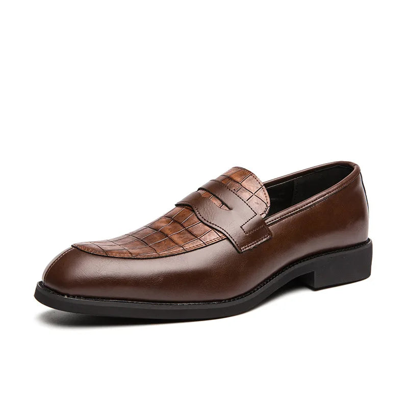 high quality leather boat shoes for men low cut point toe comfortable new 2025 autumn winter big size office shoe black brown