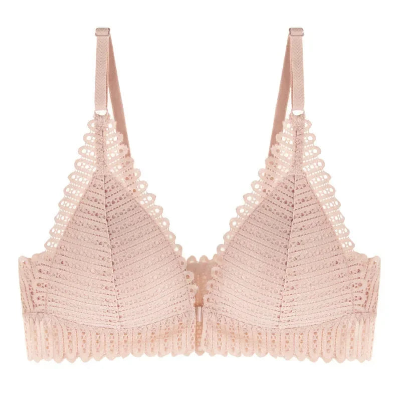 Lace Wireless Front Closure Bra Backless Lingerie Adjusted Push Up Women Brassiere Soutien Gorge Underwear Plus Size Lift Up Bra