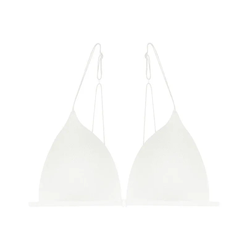 Sexy Front Closure Bralette & Panties Set Women's Underwear Padded Wire-free Strappy Push Up Bra