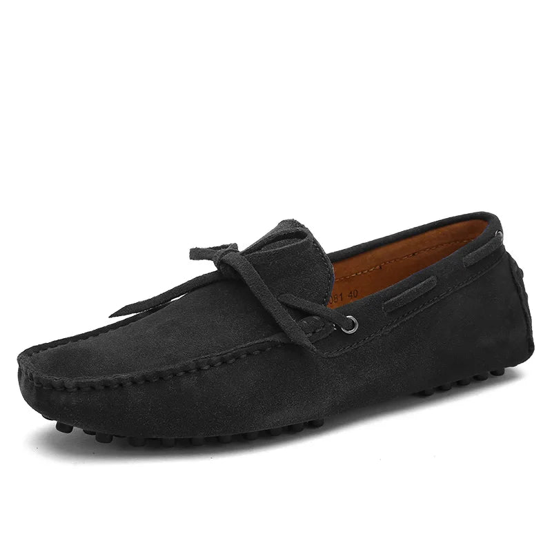 Ultra-light  Suede Leather Men's Loafers Solid Color Walking Shoes Soft-Soled Comfy Man Drive Flats Men Casual Shoes Moccasins