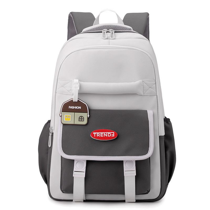 New Preppy Style Girls Casual Multicolor Lightweight Double-shoulder Backpack