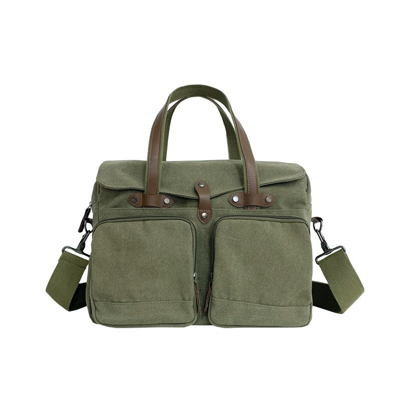 Outdoor Travel Multi-compartment Large Capacity Canvas Men's Crossbody Bag