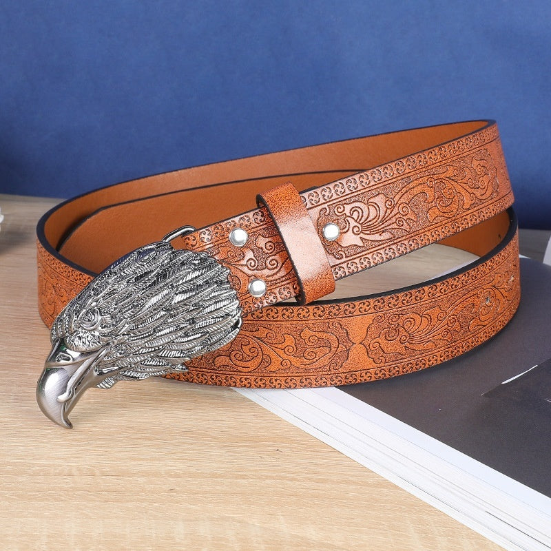 Belt Cow Head Buckle Men