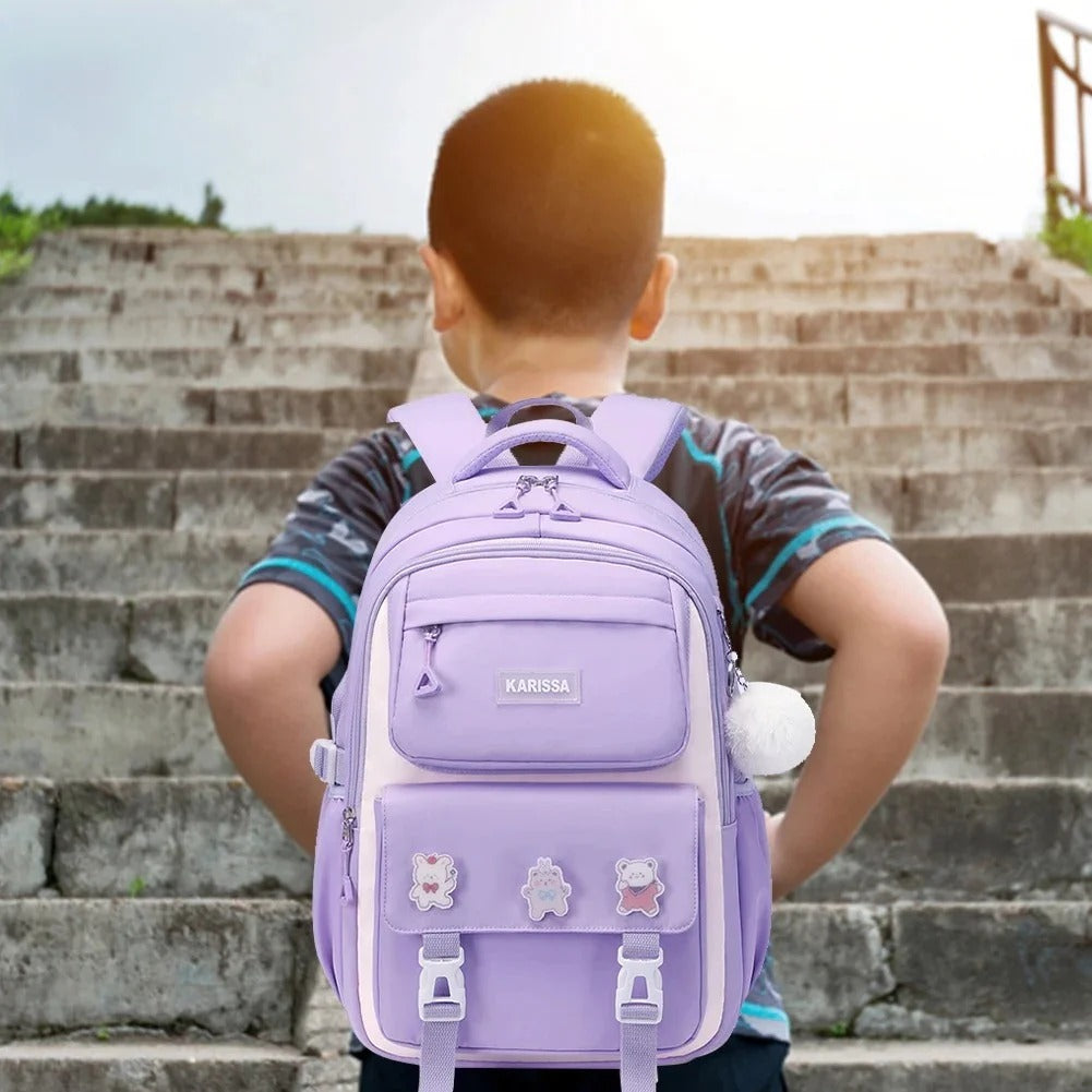 Kids Backpack Children School Bags Waterproof Primary Schoolbag Book Bag (Blue)
