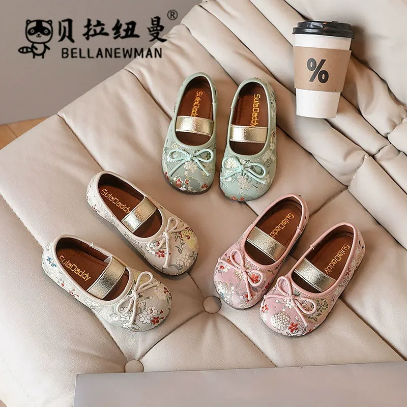 Children's Bow Slip-On Princess Shoes