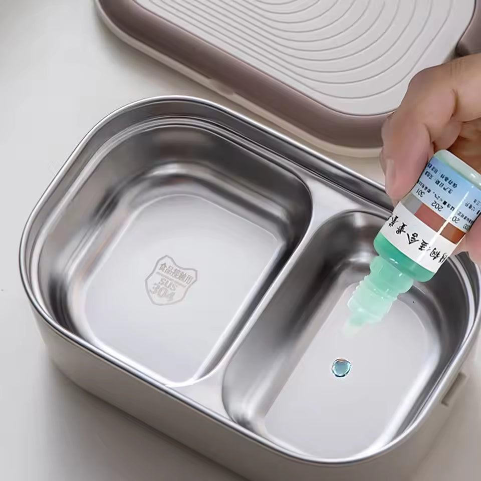 Durable 304 Stainless Steel Electric Lunch Box Plug-in 1000ml Food Heated Warmer Container Constant Temperature Heated Lunch Box
